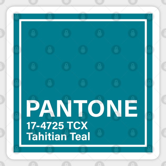 pantone 17-4725 TCX Tahitian Teal Sticker by princessmi-com